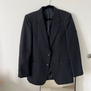 Pinstripe oversized blazer black